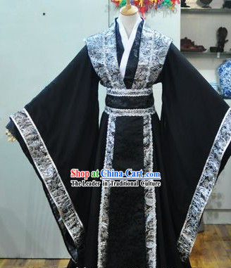 Ancient Chinese Black Robe Hanfu for Men