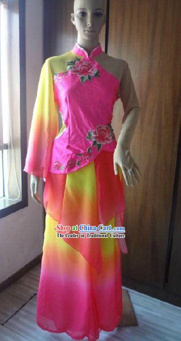 Chinese Classical Fan Dancing Costume for Women