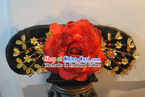 Qing Dynasty Chinese Palace Princess Manchu Wig for Women