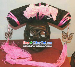 Qing Dynasty Palace Princess Manchu Hat for Girls