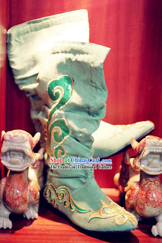 Ancient Chinese Classical Guzhuang Long Boots