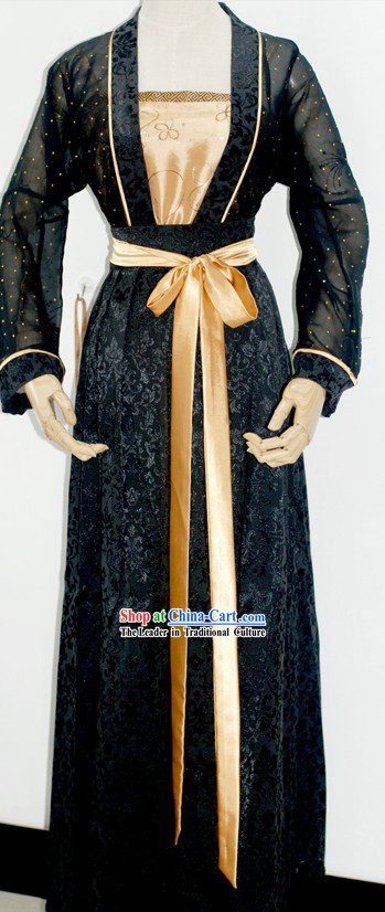 Ancient Chinese Black Han Fu Clothing for Women