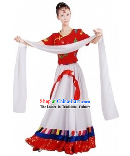 Traditional Chinese Mongolian Clothes and Hat for Women