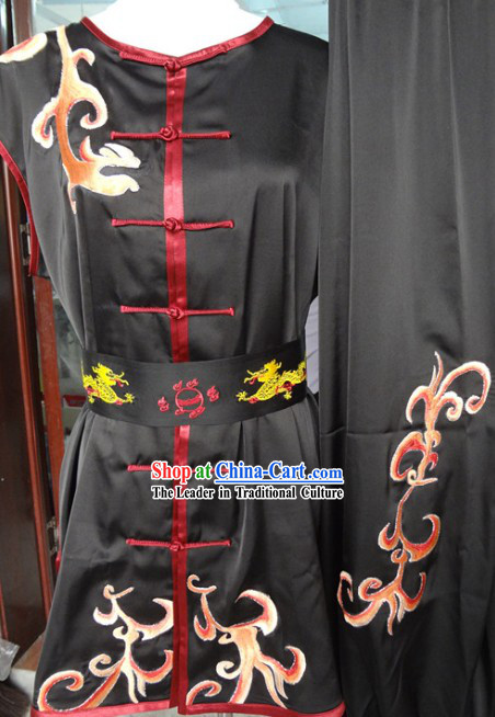 Traditional Chinese Black Dragon Martial Arts Wushu Clothes