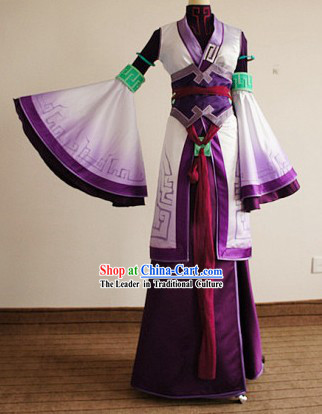 Ancient Chinese Swordswoman Cosplay Costumes Complete Set