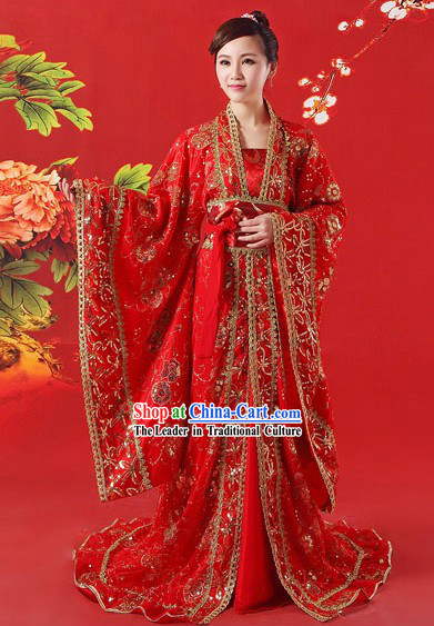 Ancient Chinese Zhang Ziyi Ye Yan Red Dresses