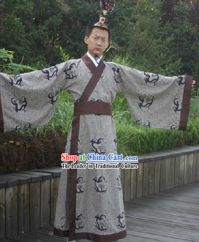 Ancient Chinese Han Dynasty Prince Dragon Robe for Men