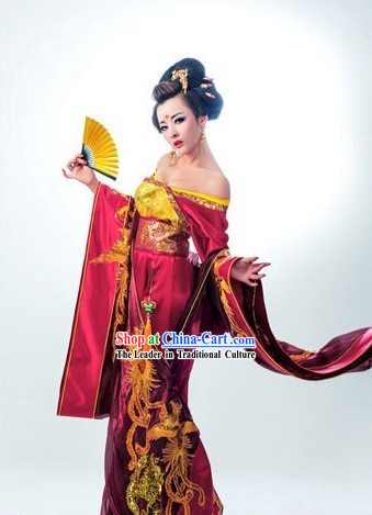 Red Chinese Classical Wedding Costumes for Brides