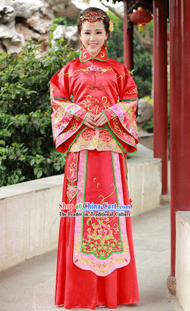 Traditional Ancient Chinese Wedding Dress Outfit for Women