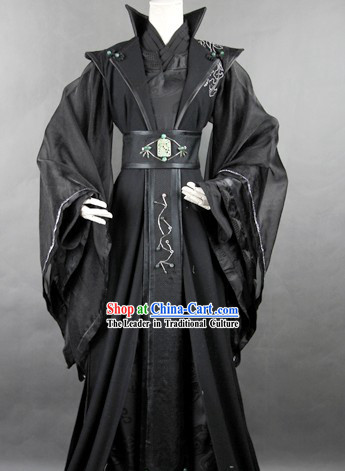 Ancient Chinese Black Master Costumes for Men