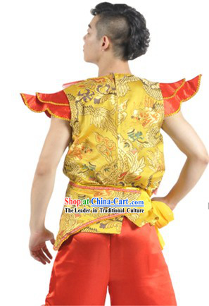 Dragon Dancer and Drum Player Stage Performance Outfit for Men