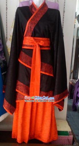 Ancient Chinese Black and Red Hanfu Clothes for Women