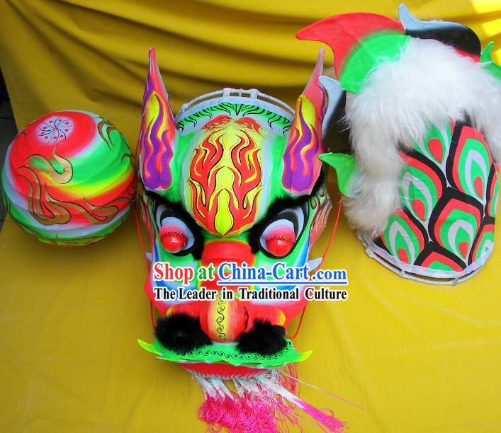 Glow in the Dark Southern Dragon Dance Equipment Complete Set