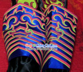 Blue Professional Competiton and Performance Dragon Dancer and Lion Dance Legs Wrappings