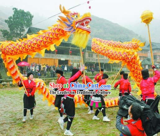 Free Delivery 18 Meters Chinese Festival Celebration Dragon Dance Costume Complete Set