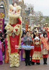 Happy Chinese New Year Parade Lion Dance Costume Complete Set