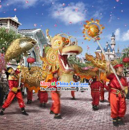 Supreme Best Traditional Grand Opening Chinese Dragon Dance Costumes Full Set