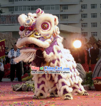 White Wool Fut San Southern Lion Dance Prop Complete Set