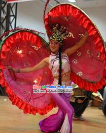 Chinese Lunar New Year Events Parade Clam Shell Dance Costume and Prop Complete Set
