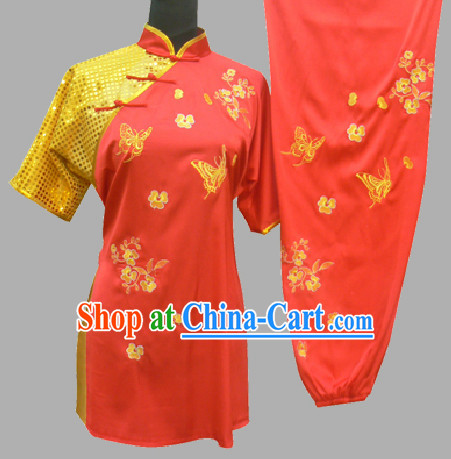 Professional Competition Butterfly and Flower Tai Chi Outfit for Men or Women