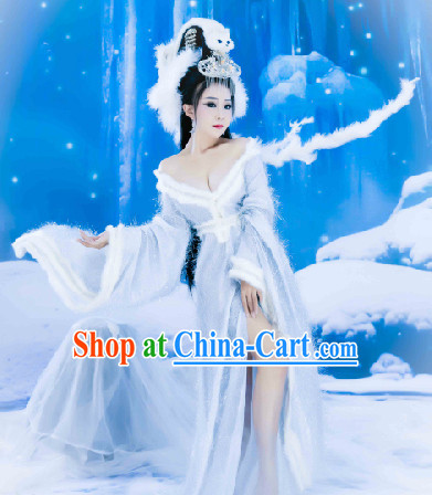 Traditional Chinese Fox Fairy Costumes Complete Set