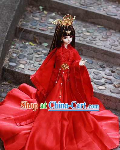 Traditional Chinese Red Wedding Dress for Brides