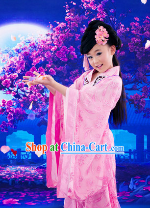 Ancient Chinese Tang Princess Dresses Complete Set for Kids