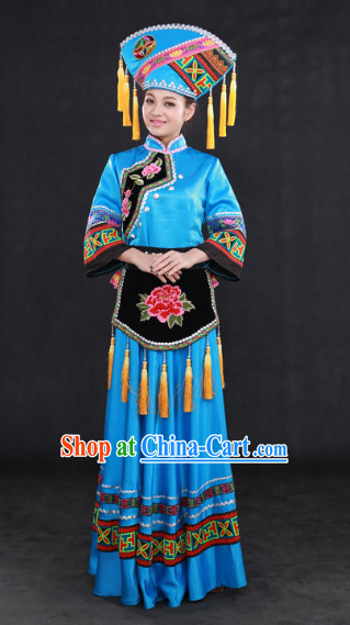 Zhuang Ethnic Minority Clothing Complete Set