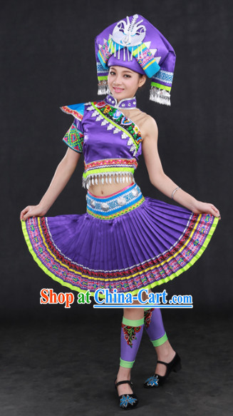 Guangxi Zhuang Minority Clothing Hat Complete Set