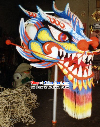 Top Glow in Dark Dragon Dance Head and Body Costumes Complete Set