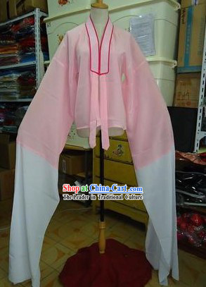 Traditional Chinese Pink and White Long Sleeves