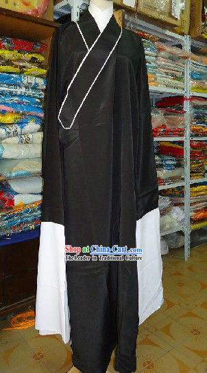 Traditional Chinese Beijing Opera Long Sleeves Black Robe