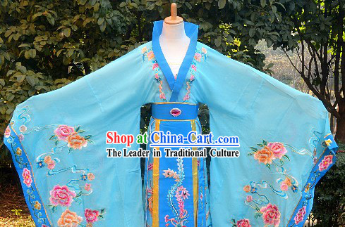 Traditional Chinese Stage Performance Empress Embroidered Long Robe