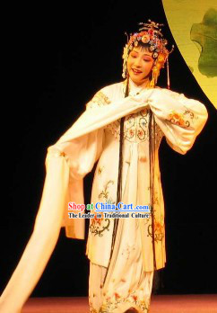 Li Xiuying Beijing Opera Hua Dan Costumes and Hair Accessories Complete Set