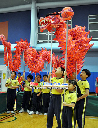 Junior School Students Luminous Dragon Dance Equipment Complete Set