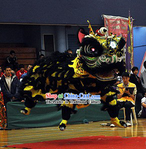 Powerful Long Wool Lion Dance Head and Costume Complete Set