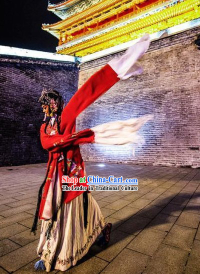 Traditional Chinese Beijing Opera Hua Dan Costumes Complete Set