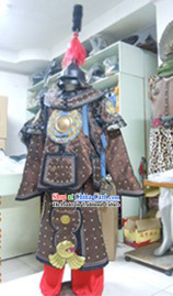 Ancient Chinese Military Armor Costumes and Helmet Complete Set for Men