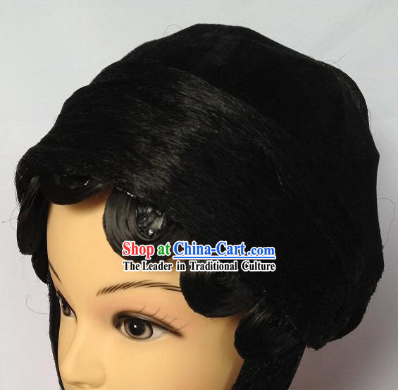 Chinese Opera Hua Dan Black Wig