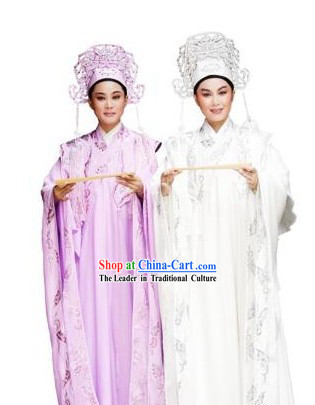 Traditional Chinese Opera Butterfly Love Liang Shanbo and Zhu Yingtai Costumes and Hats