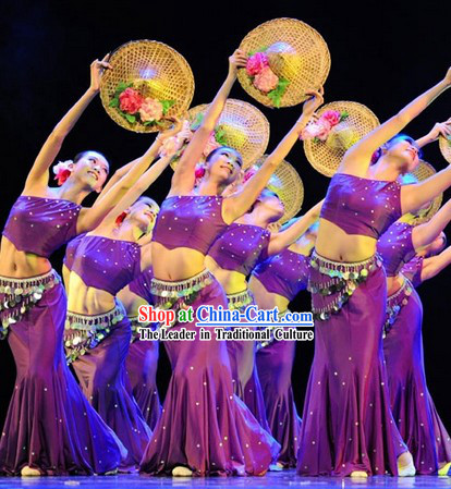 Traditional Chinese Yunnan Dance Costumes Complete Set