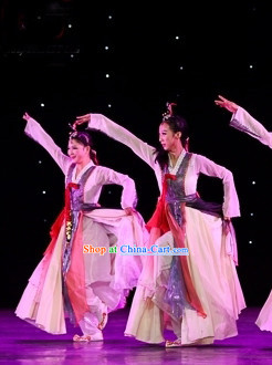 Ancient Korean Fan Dancing Costumes