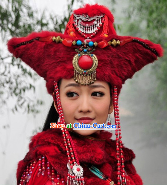 Traditional Mongolian Ethnic Princess Hat