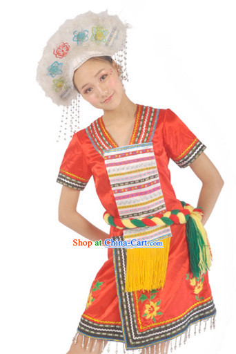 Taiwan Gaoshan Minority Clothing and Hat for Women