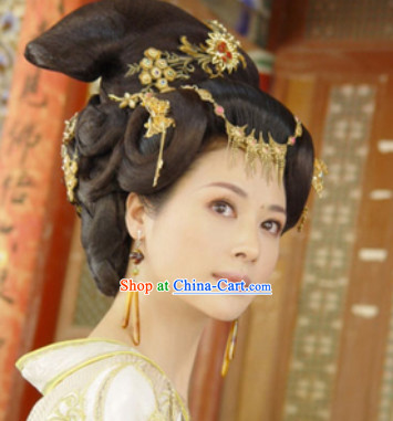 Ancient Chinese Tang Dynasty Wig and Headpieces