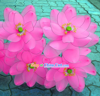 Handmade Pink Lotus Flower Professional Dancing Props