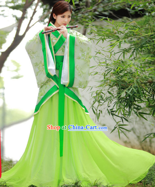 Princess Mulan Hanfu Style Play the Flageolet Clothes