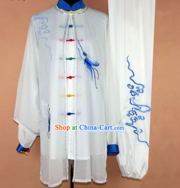 Silk Gong Fu Tai Chi Embroidered Dresses Complete Set