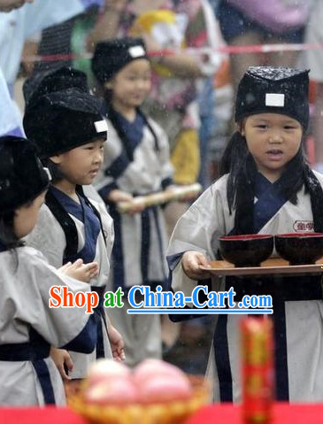 Ancient China Student Costume and Hat