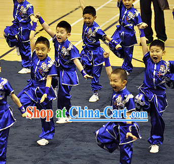 Traditional Martial Arts Embroidered Uniforms for Children